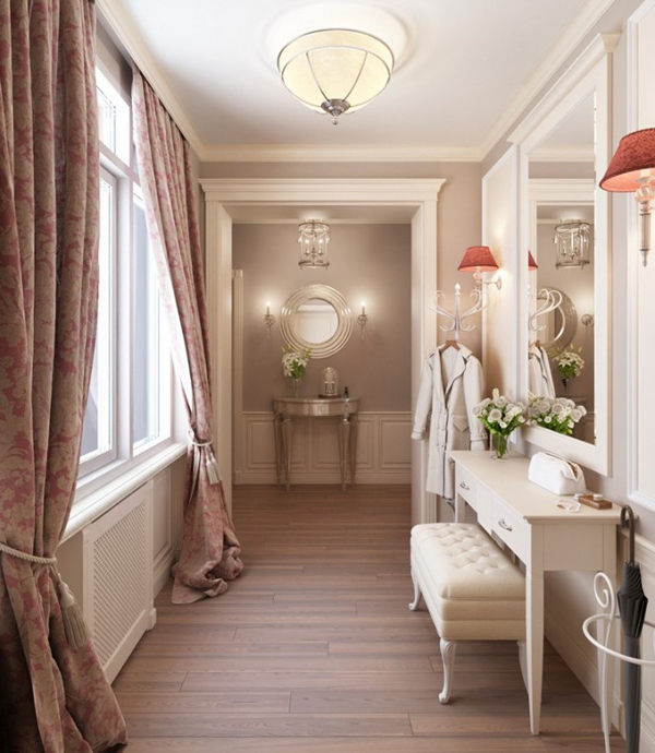 Taditional feminine dressing room 665x765 Pastelni apartman