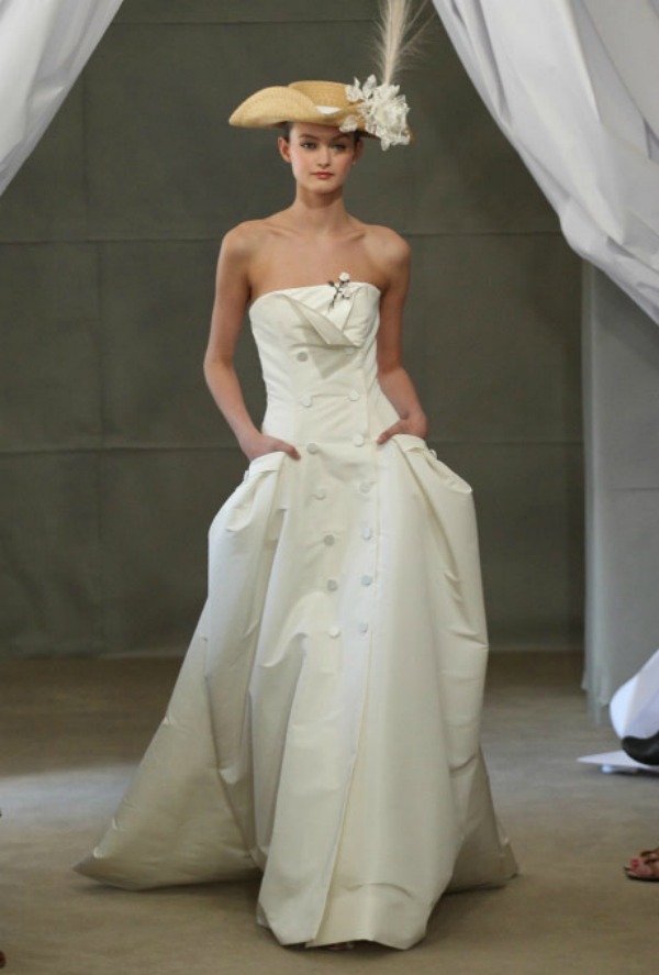 Carolina Herrera Bridal Gown Nedelja venčanja u Njujorku