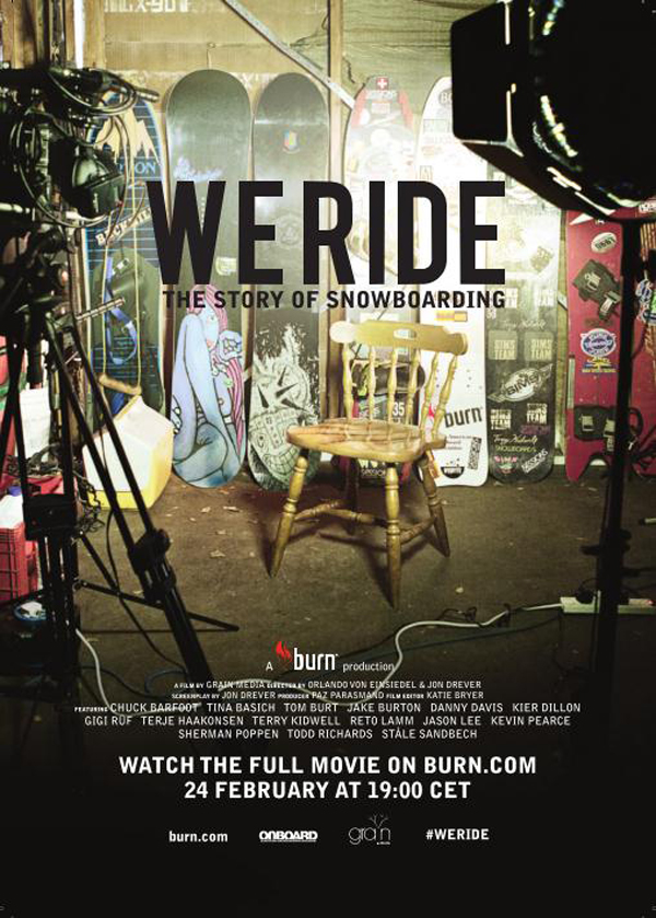 burn We Ride Digital Premiere Flyer 13 02 19 Online premijera filma “We Ride”: The Story of Snowboarding održava se večeras!