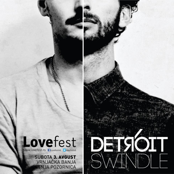 Detroit Swindle Lovefest od 1. do 3. avgusta u Vrnjačkoj Banji 