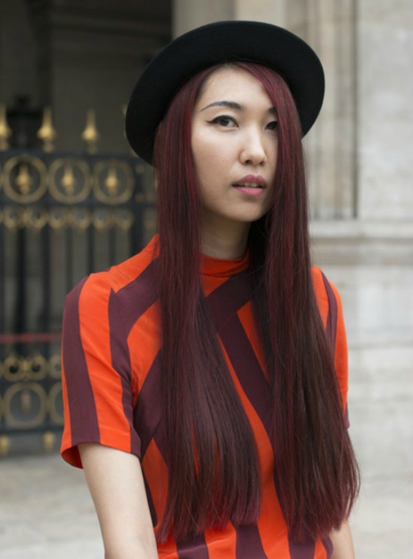 boja burgundija Beauty Street Style: Jesenji trendovi