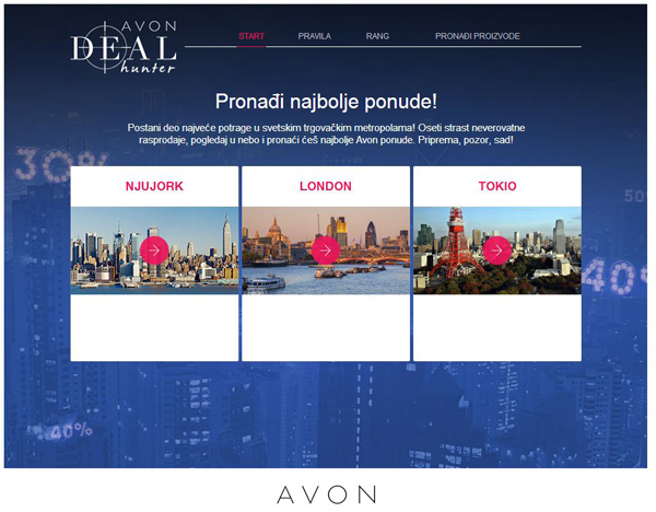 Avon Deal Hunter Zaviri u svet Avon praznične rasprodaje i postani deo nezaboravnog putovanja 