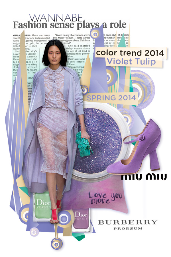 Slika 1.Burberry Prorsum Wannabe Fashion Color Report: Violet Tulip