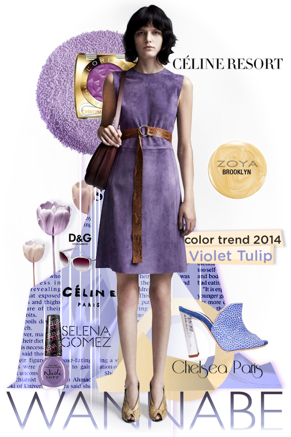 Slika2.Celine Wannabe Fashion Color Report: Violet Tulip