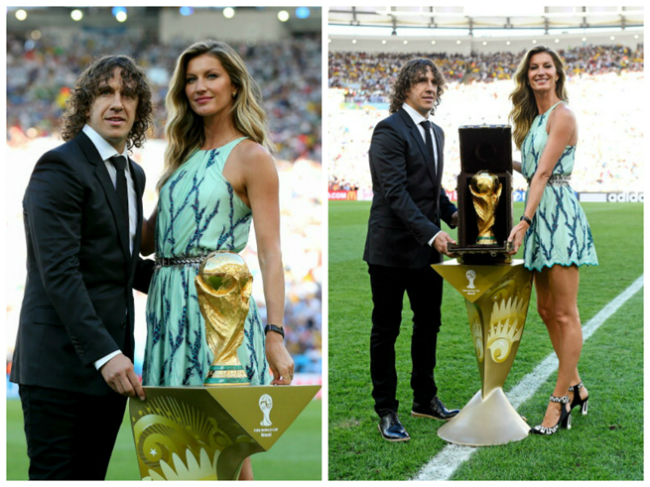 2014 World Cup Final Gisele Bundchen Unveils Trophy In Louis Vuitton Case 2 Modne vesti: Dolce&Gabbana, moda i fudbal, stil Mišel Obame