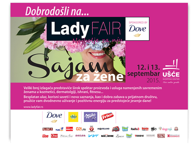 POZIVNICA IV LADY FAIR BY DOVE Sutra počinje sajam za žene 