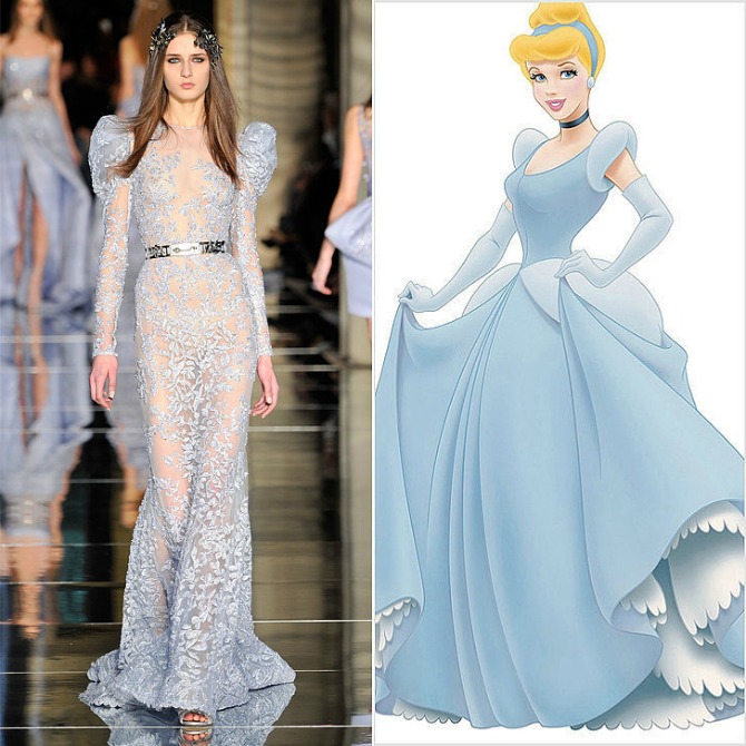 Cinderella Wearing Zuhair Murad Couture Najlepše haljine sa NEDELJE MODE inspirisane Diznijevim princezama