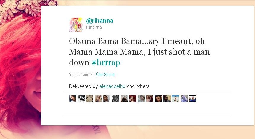 tweet Premijera spota: Rihanna Man Down 
