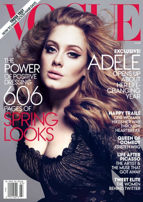 Adele Adkins Vogue Cover 727x1024 Vogue US: Romantična Adele 