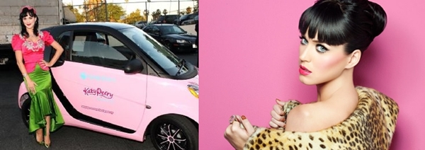 katy perry smart car horz 200km/h: Katy Perry vozi Smart pink boje