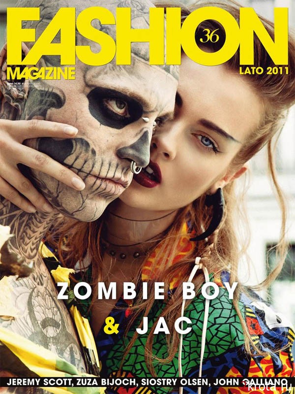 Fashion magazin naslovnica Rick Genest: Zombie dečko modnog sveta