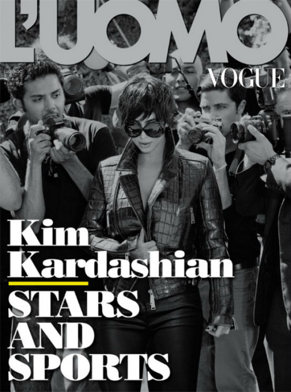 Kim Modni zalogaj: Kim Kardashian na naslovnici magazina LUomo Vogue 