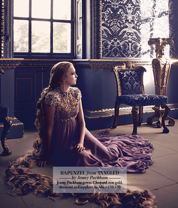 slika 913 “Harrods Magazine”: Diznijeve princeze u dizajnerskim haljinama