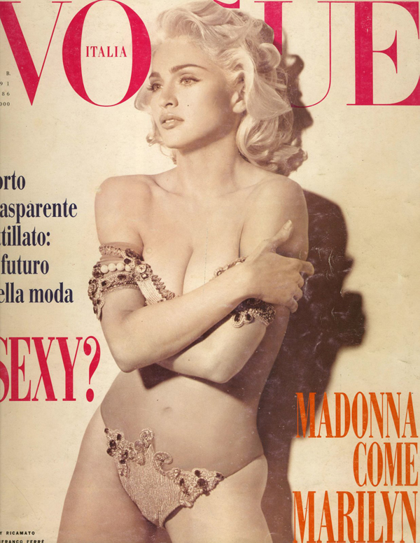 Madonna1 Moda na naslovnici: Pop diva Madonna kao Marilyn Monroe