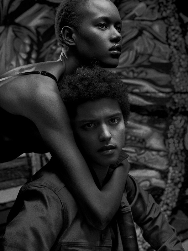 slika 410 Flaunt Magazine: Ajak Deng & Bruno Mars u crno belom retro svetu 