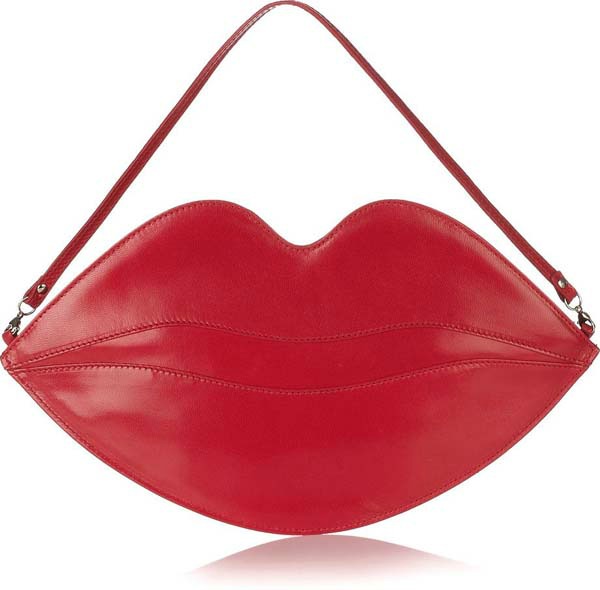 Jarko crvena ta¹nica u obliku usana Neodoljive ručne torbice