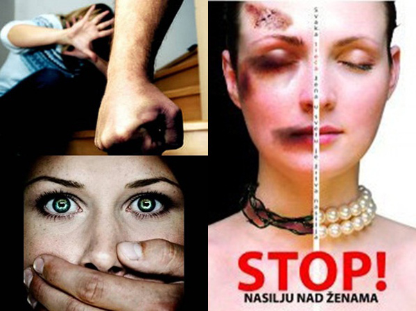 Nasilje nad ženama kolaž od tri fotografije Meni se to ne događa