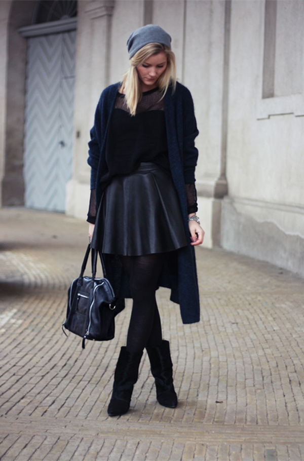 leather skirt black Modne trendseterke: Deset najbolje obučenih stranih blogerki