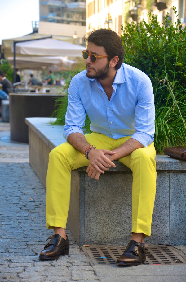 Žute pantalone Muška moda: Sve nijanse plave  