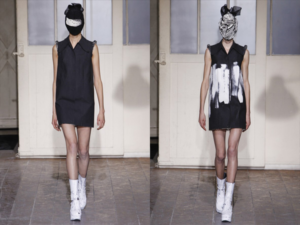 crna i crno bela kratka haljina slika1 Proleće i leto na modnim pistama: Maison Martin Margiela 