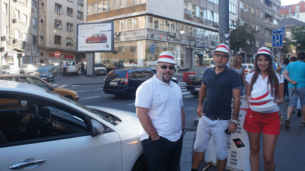 Blogeri Ivan Ćosić i Nemanja Nikolić na prvom check pointu Druženje sa Alfa Romeo Guiliettom