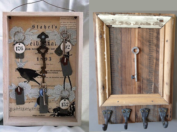 Dva drvena rama za kljuceve Galerija svakodnevnog: Držači za ključeve 