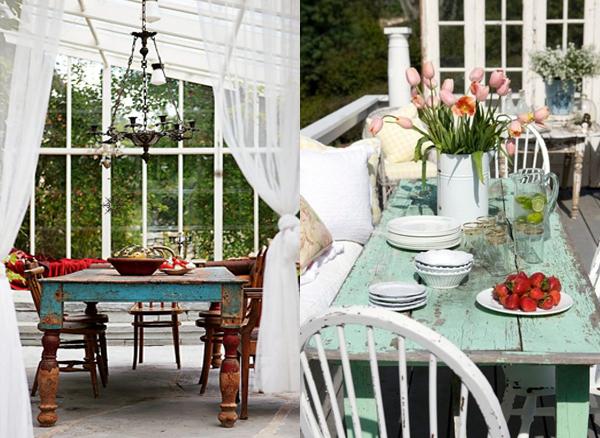 Dva stola u dvoristu Etno trpezarije: Lepota rustičnog 