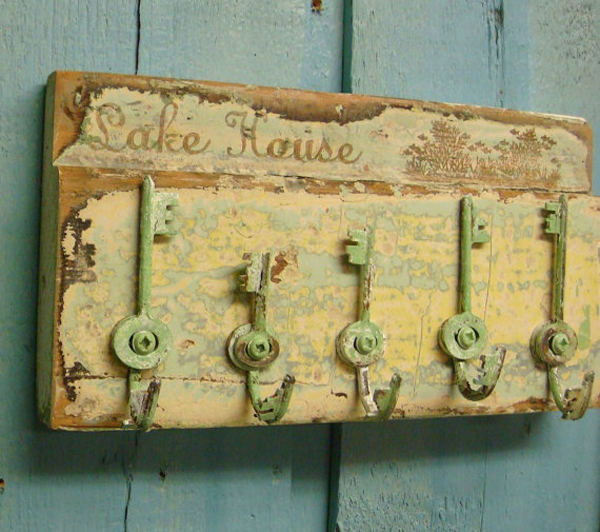 Rusticni dascani drzac Galerija svakodnevnog: Držači za ključeve 