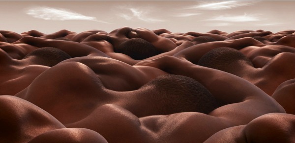 “The Desert of Sleeping Men” Bodyscapes: Gola tela pretvorena u pejzaže 
