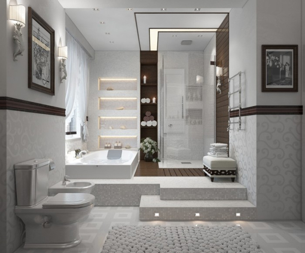 Contemporary bathroom in white 700x582 Dizajnerska remek dela: Kupatilo i(li) spa 