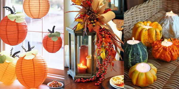 Lampioni i svece u obliku bundeve Jesen u vašem domu 