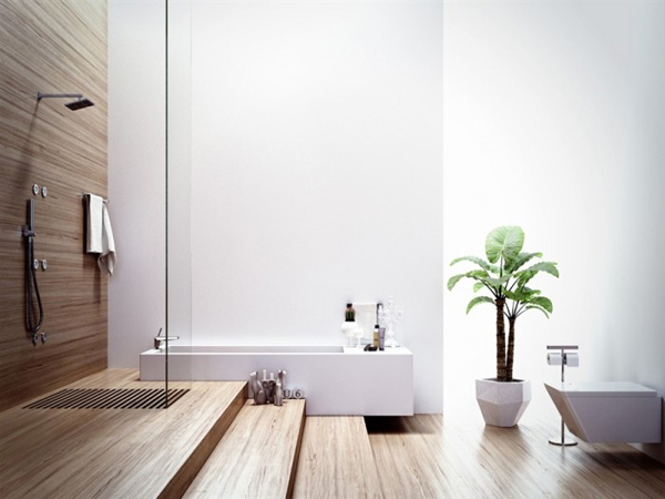 Modern bathroom with wood elements 700x525 Dizajnerska remek dela: Kupatilo i(li) spa 