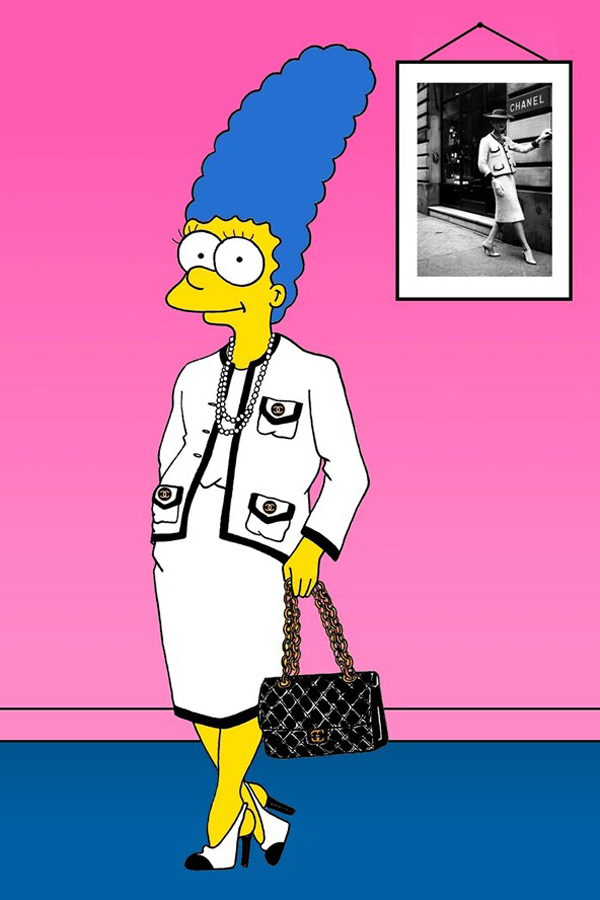 Coco Chanel vogue 19nov13 aleXsandro Palombo b 592x888 Nova modna ikona: Marge Simpson 