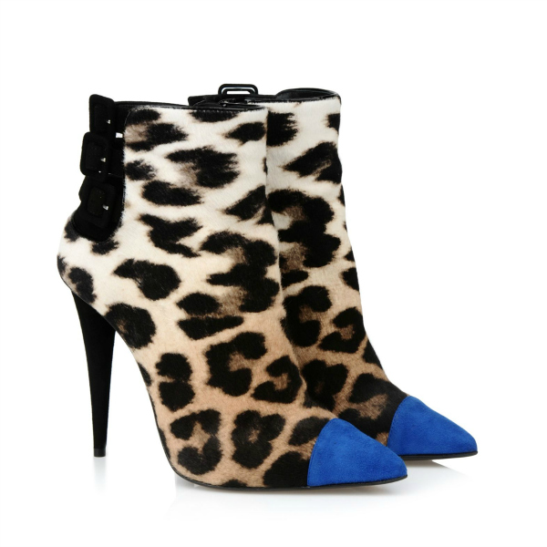 Leopard plave Guiseppe Zanotti: Popularne kratke čizme 