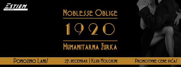 Slika zurka ESTIEM: “1920s” novogodišnja humanitarna žurka 