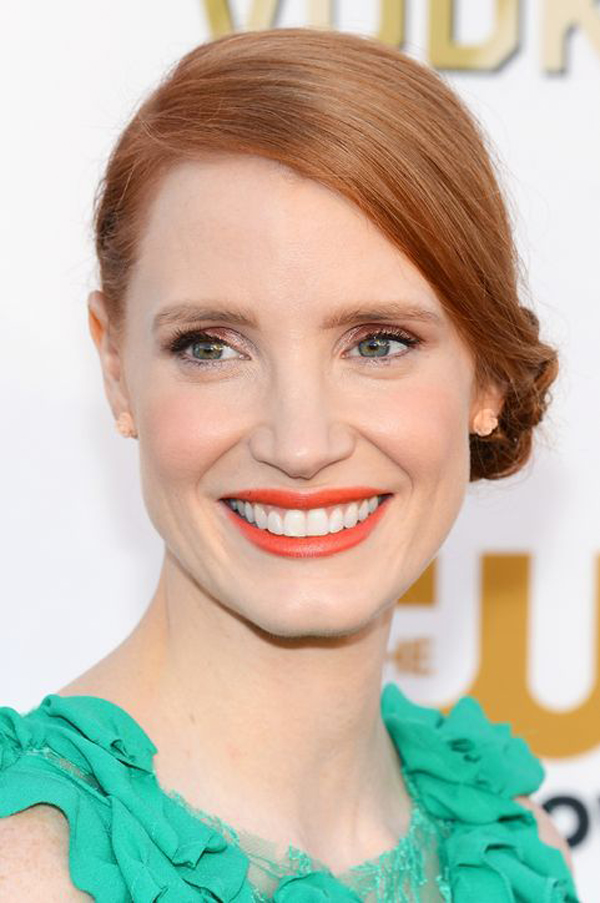 critics choice awards jessica chastain h724 Beauty Look: Jessica Chastain