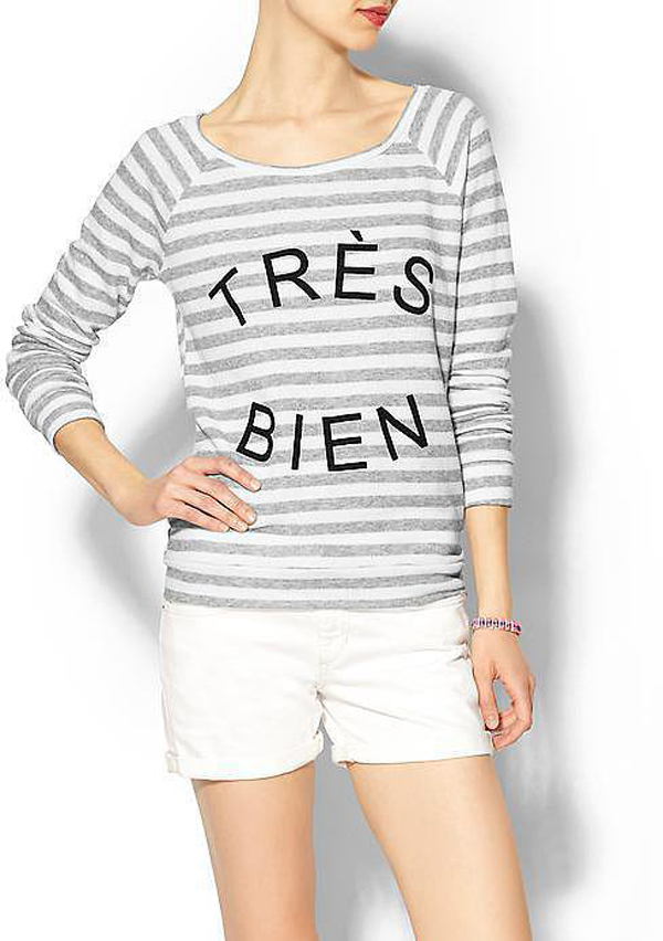Pim Larkin Très Bien T shirt Učimo francuski, a volimo modu