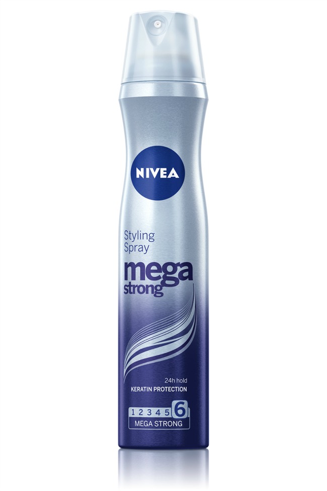 NIVEA Mega Strong Styling Spray Stilizovanje kose: Najčvršća frizura do sada 