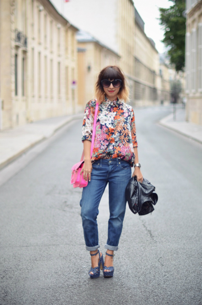 8 denim and florals Modni trendovi: Kako da nosite boyfriend jeans