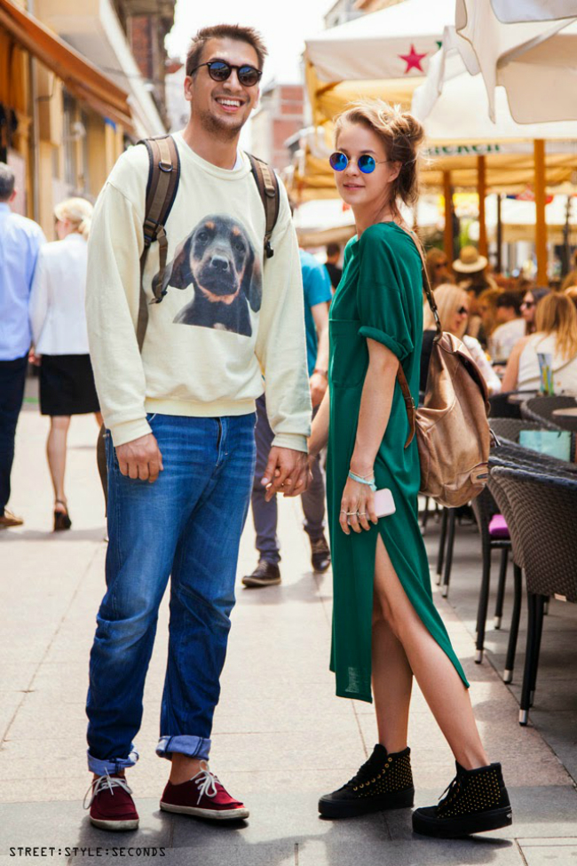 pair dress backpack summer fashion 1 Street Style Zagreb: Minimalizam vs. kreativna urbanost