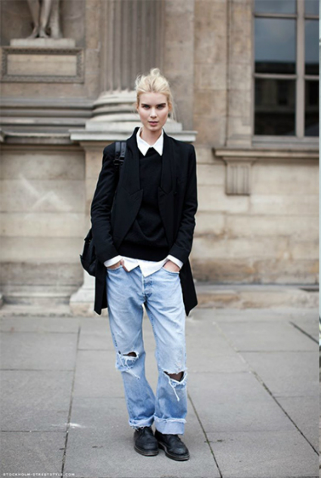street style boyfriend jeans inspiration Modni trendovi: Kako da nosite boyfriend jeans