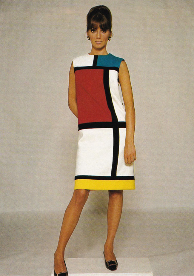Iv Sen Loranova Mondrijan haljina Modne kolekcije inspirisane slikarima: Iv Sen Loran i Mondrijan kolekcija 