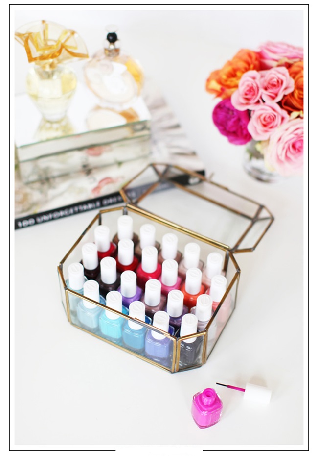 how to organize nail polish1 Organizujte svoju šminku kao profesionalni šminker 