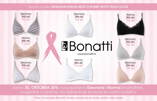 Bonatti oktobar borba protiv raka dojke Bonatti podrška ružičastom oktobru