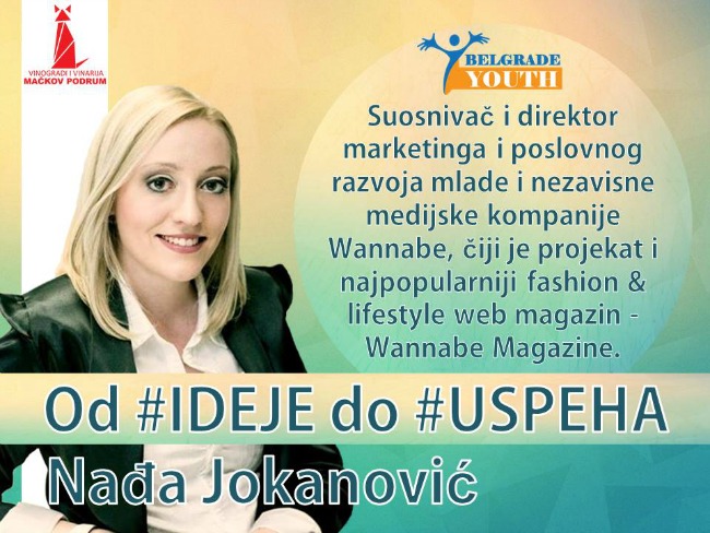 Plakat Nadja Jokanovic Dođite na panel diskusiju Od #ideje do #uspeha