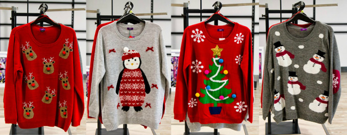 Kolaz Šta obući ove nedelje: Džemperi sa novogodišnjim motivima