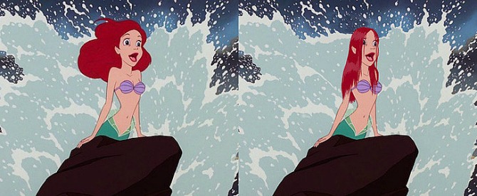 Ariel actual wet hair Kako bi kosa Diznijevih princeza izgledala u realnom životu