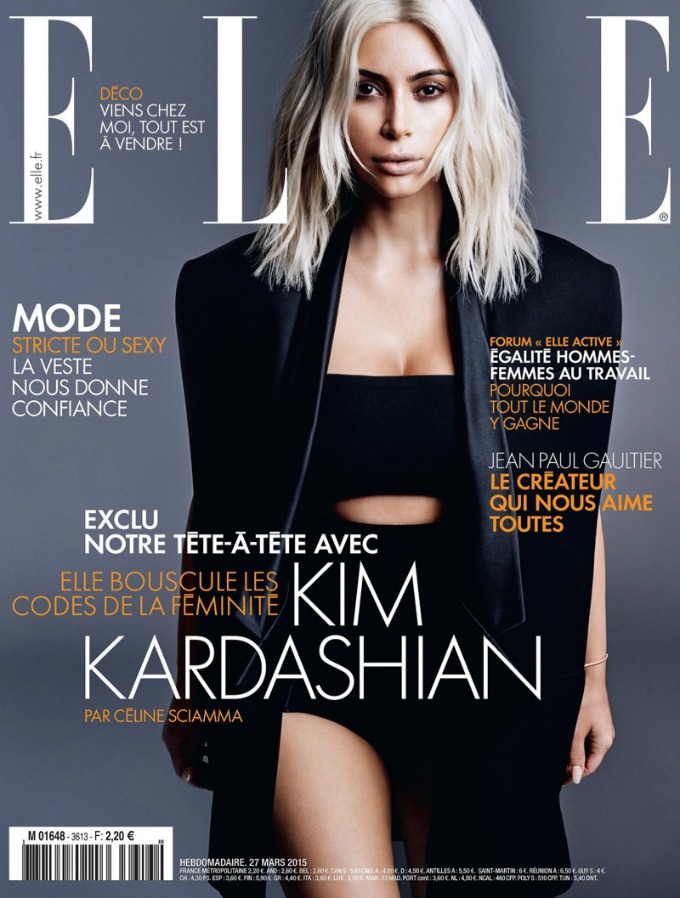 plavokosa kim kardasijan za elle france 1 Plavokosa Kim Kardašijan za Elle France