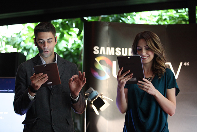 Ivan Mihailovic i Borka Tomovic na predstavljanju Samsung SUHD TV Premijera nove generacije Samsung televizora i zvučnika
