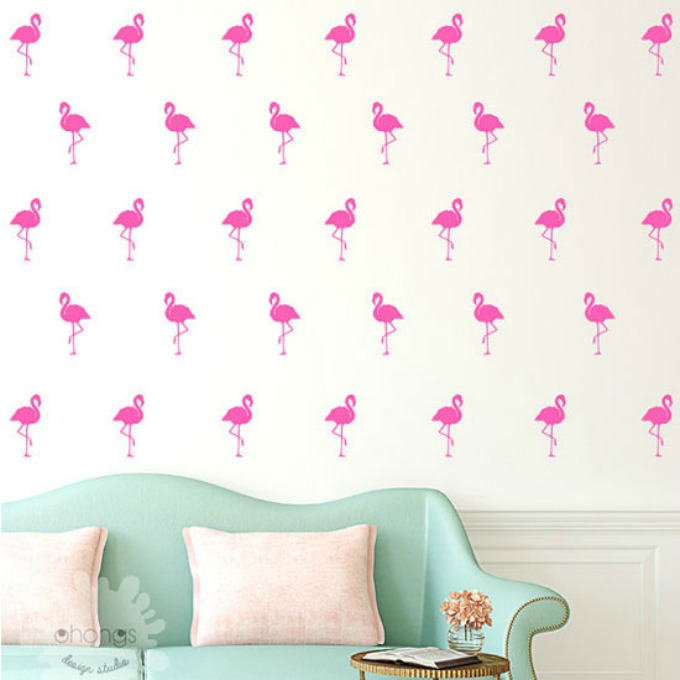 flamingosi 7 Flamingosi kao detalj u dekoraciji prostora